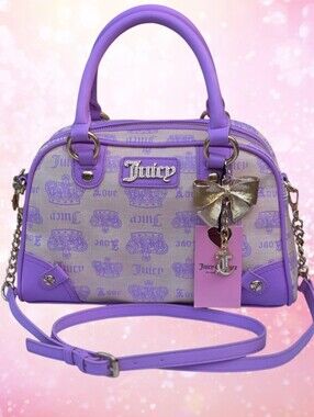 Juicy Couture Pink Diamond and Violet Vintage Couture Bowler Bag